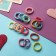 Hair elastic band "Fleeca" (set 46 pcs ± 2) color wave, 2 cm, mix