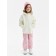 Demisason windbreaker for girls Minaku from SoftShell on fleece, waterproof, light gray, height 128 cm