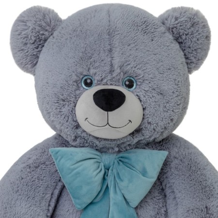 Soft toy "Bear Pierre with a bow", gray color, 130 cm-2