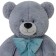 Soft toy "Bear Pierre with a bow", gray color, 130 cm