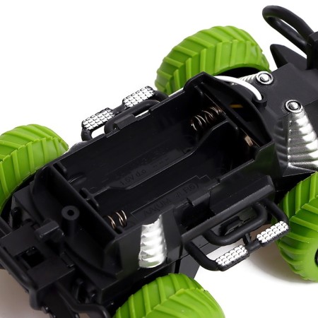 Radio -controlled jeep "graffiti", works on batteries, green color-2