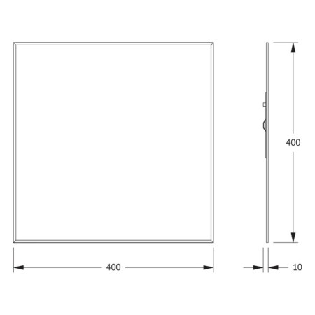 EvoForm mirror, with fatset, 5 mm, 40x40 cm-1