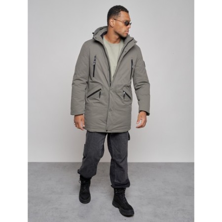 Extensive male winter park, size 58, gray color-9