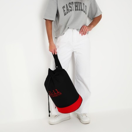 The backpack of the school Torba “everything will come true”, 45x20x25, the cord on the screed, red/black-7