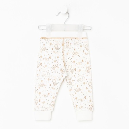 Pants for children, beige color/zoo, height 80 cm-1