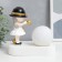 Souvenir Polystone Light "Baby in a black hat, with a gold bubble at the ball" 16.5x8x16 cm