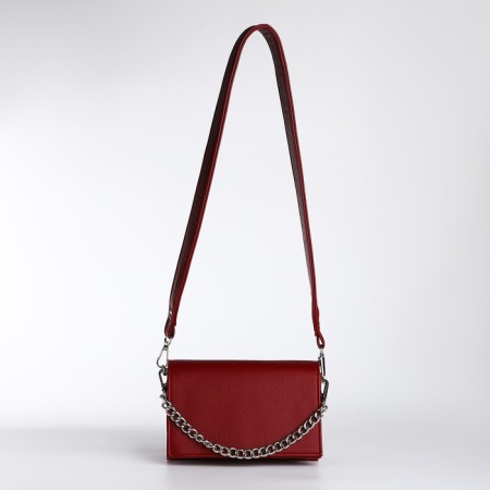 Women's bag Textura, messenger, small size, burgundy color-4