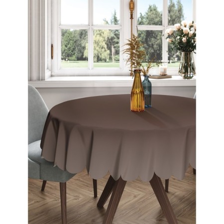 The tablecloth “Brown overflow”, round, Saten, D = 150 cm