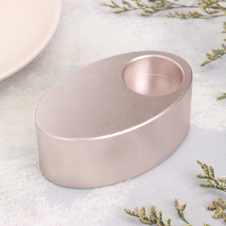 Close "narrow oval. Marble" from gypsum, 11.5x7x4cm, champagne-1