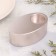 Close "narrow oval. Marble" from gypsum, 11.5x7x4cm, champagne