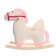 Rocking "Little horse", with a back, white color