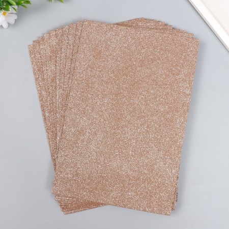 Foamiran glitter 2 mm 20x30 cm, bronze