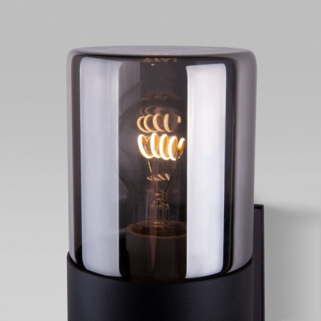 Street wall lamp Elektrostandard, Roil, 175x110x340 mm, E27, black color-5