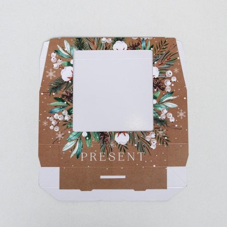 Folding box "Pressent", 20 x 20 x 4 cm, new year-4