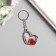 Trick Metal "Double Heart" silver with red 2.6x3 cm