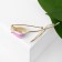 Brooch "Flower" Tulip Pionovid, white-pink color in gold