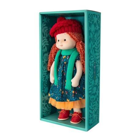 Soft doll "Iva in a hat and scarf", 38 cm-4