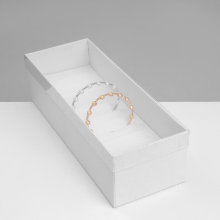 Stand for jewelry "Casket" 13 seats, 24.5 × 9 × 7 cm, white color-1