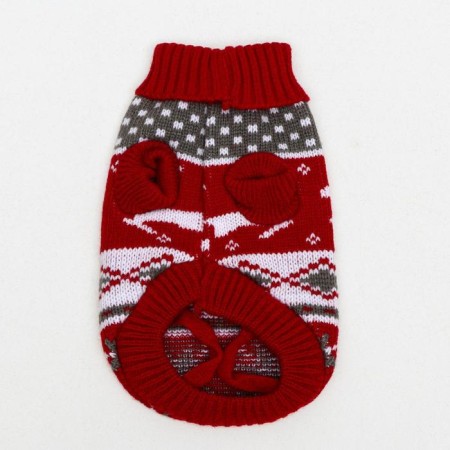 Sweater "Running Deer", L (DS 29, Osh 29, OG 29-49 cm), Burgundy-6