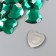 Decor for creativity plastic "Rhinestones heart. Dark green" set of 30 pcs 2.5x2.5 cm