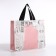 Bag without fastening, gray/pink color