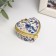 Coramics Coramics Heart "Blue Fairytale Flowers" 4,2x4.7x3 cm