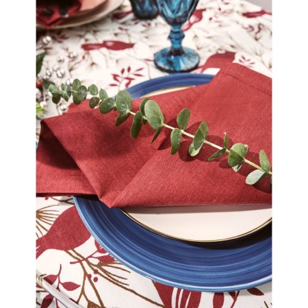 Serving napkin Waxbird, size 40x40 cm, red color-3