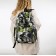 Youth backpack from textiles, 3 pockets, yellow/gray color