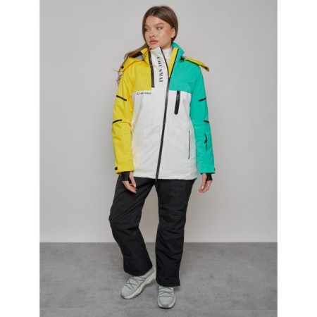 Ski suit female, size 50, yellow color-20