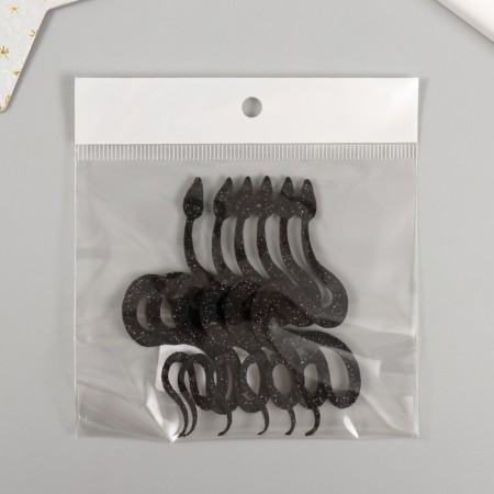 Decor "Black Snake" Foamiran, 7 cm (set 6 pcs)-5