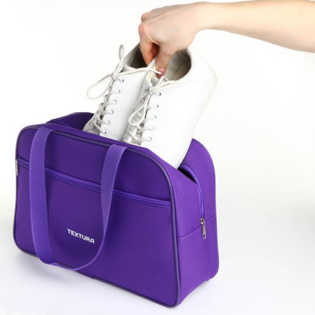 Female sports bag, textura, small size, purple color-5