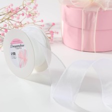Capronomic ribbon “Wave”, 50 mm, 10 ± 1 m, white color