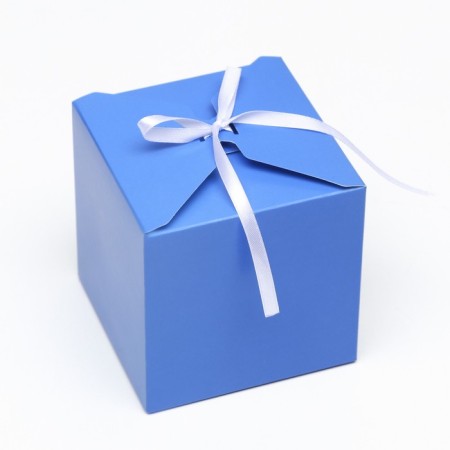 The box is folding, square, blue, 10 x 10 x 10 cm,-1