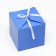 The box is folding, square, blue, 10 x 10 x 10 cm,
