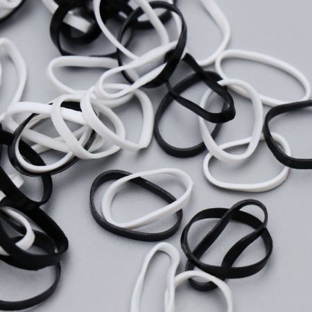 Gum for animals of high strength, set of 100 pcs, Mix black and white-1