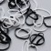 Gum for animals of high strength, set of 100 pcs, Mix black and white