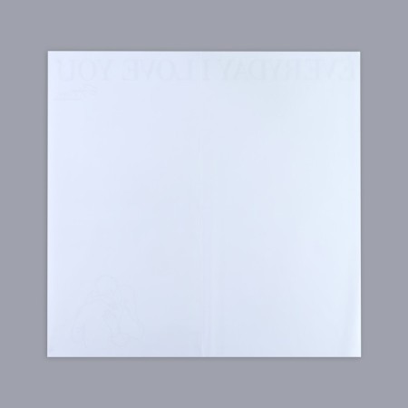 Flower film Two -way Packing "Love You", white, 56 x 56 cm-2