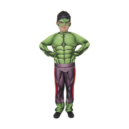 Carnival costume "Hulk" without muscles, textiles, jacket, trousers, mask, p. 30, height 116 cm-1
