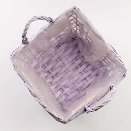 Playfish basket, 21 x 21 x 12/16x16 cm, purple, willow-4