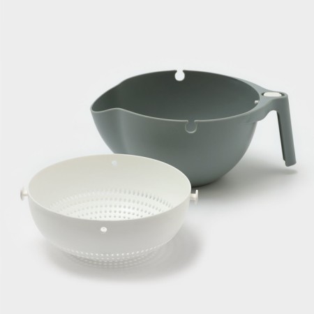 A colander with a bowl, 2 in 1, d = 18 cm, insert 17.5 cm, color mix-3