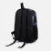 A backpack with a zipper, 3 external pockets, black/gray color