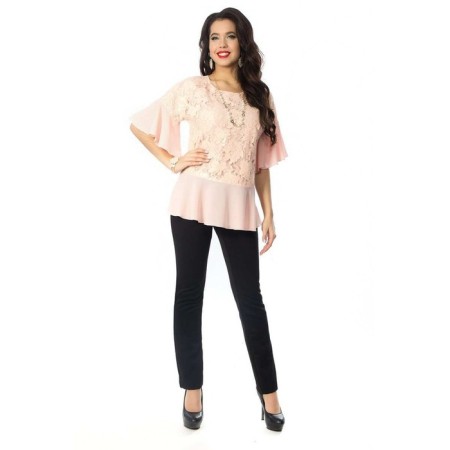 Female blouse, size 42, pink color-1