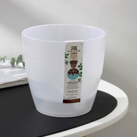 Kashpo for flowers with an insert "grace", 2 l, the color is transparent-3