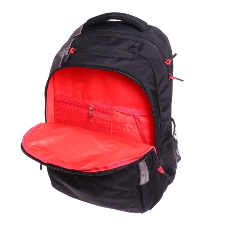 Youth backpack 45 x 32 x 23 cm, ergonomic back, laptop compartment, Grizzly 330, black/gray RU-330-1_1-8