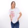 Women's T -shirt "Dragon", white color/Red print, size 46