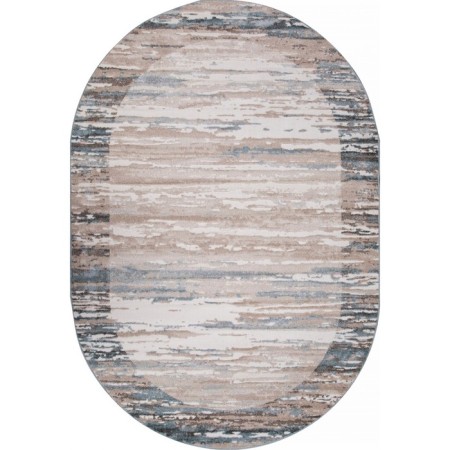 Oval Merinos Naturel carpet, size 100x200 cm, color Beige-Blue-1