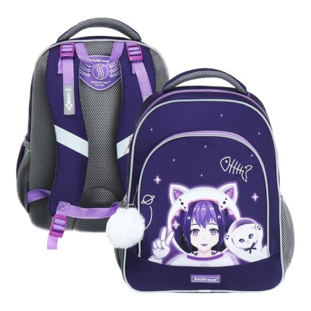 School backpack Erich Krause Ergoline 15l, 39 x 28 x 14 cm, ergonomic back, Space Anime 59872