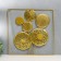 Souvenir wall metal with a mirror "Space flowers" gold with black 45x45 cm