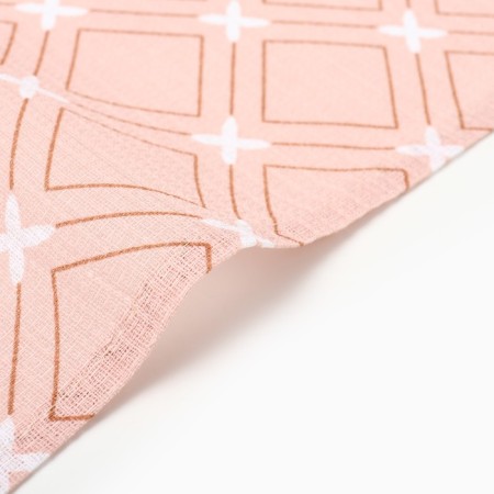 Towel 35x60cm crosses, pink, waffle, 120 g/m, HL100%-3