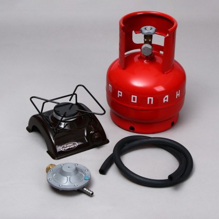 Gas kit "Tourist": Bull 5 L, RDSG 1-1.2, PGT-1 stove, empty
